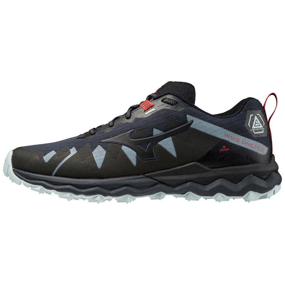 Zapatillas Trail Running Mizuno Wave Daichi 6 Para Hombre Azul Marino/Negros/Rojos 1642895-KX